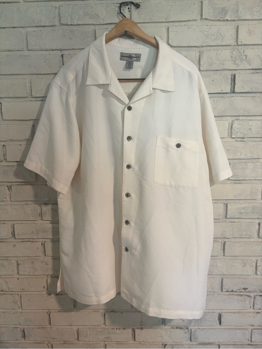 Hook & Tackle Limited Edition Blue Water Label embroidered Camp Shirt XL